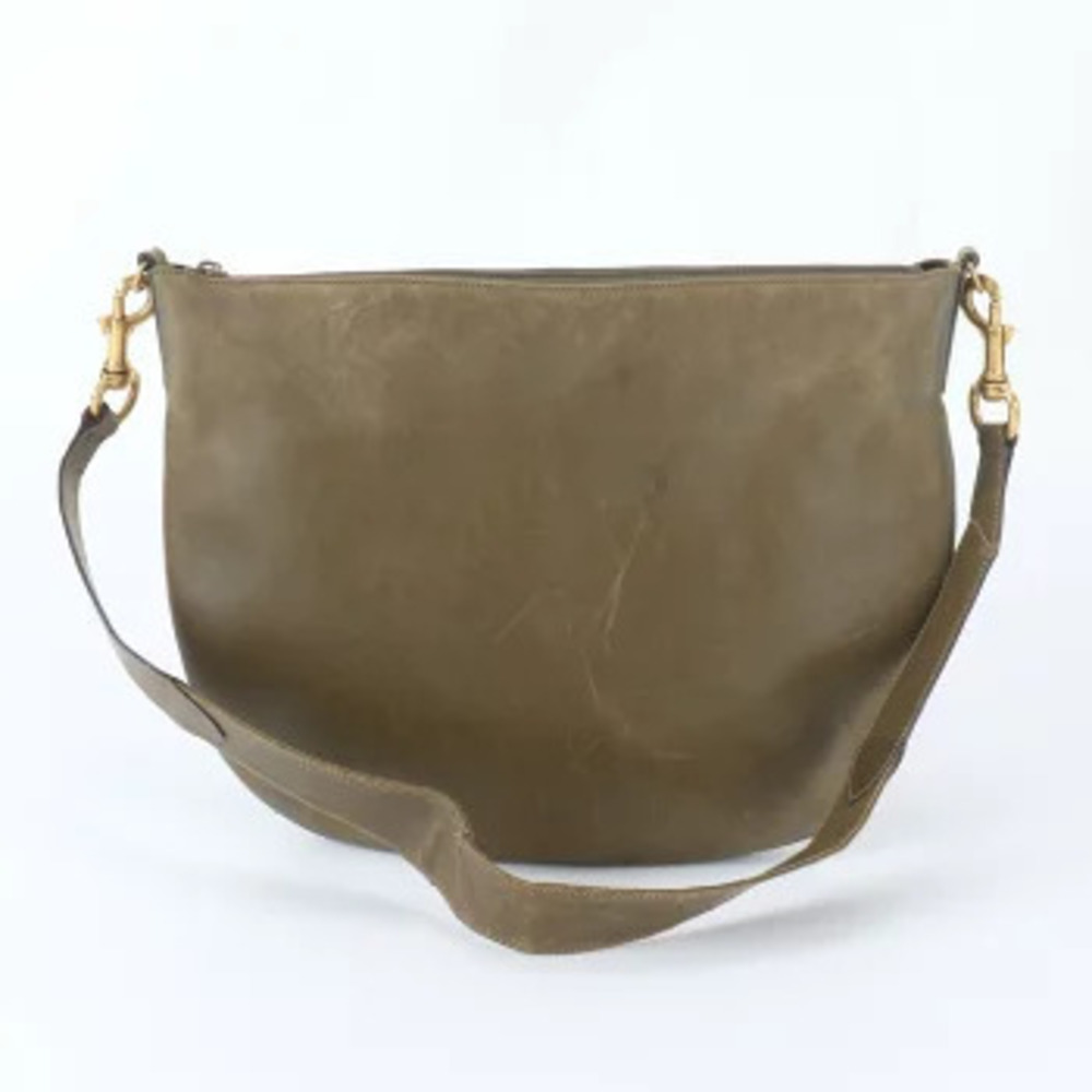 Gucci shoulder bag khaki nubuck leather Brown